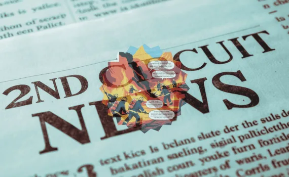 2nd Circuit AFFF News headline featuring firefighters spraying foam on flames