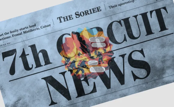 7th Circuit AFFF News headline featuring firefighters spraying foam on flames